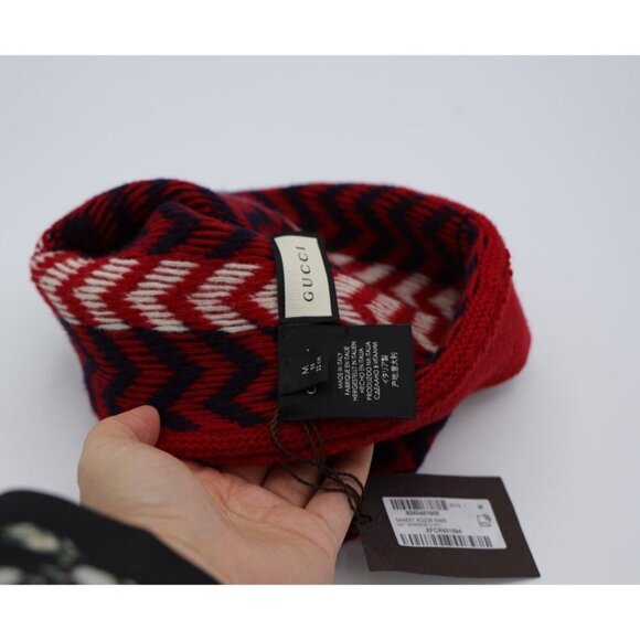 NWT Gucci Zaggede Wool Hat In Deep Red Size M - Picture 10 of 10